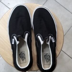 Van's slip-on shoes black men's 9.5